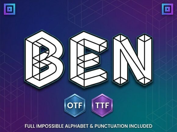 Ben: A Paradoxical Typeface for Bold Visuals