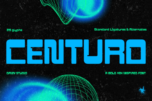 Centuro: A Bold Y2K Font for Modern Design