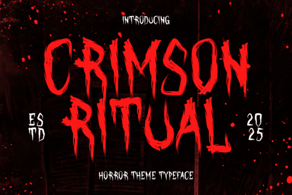 Crimson Ritual: A Typeface Forged in Darkness