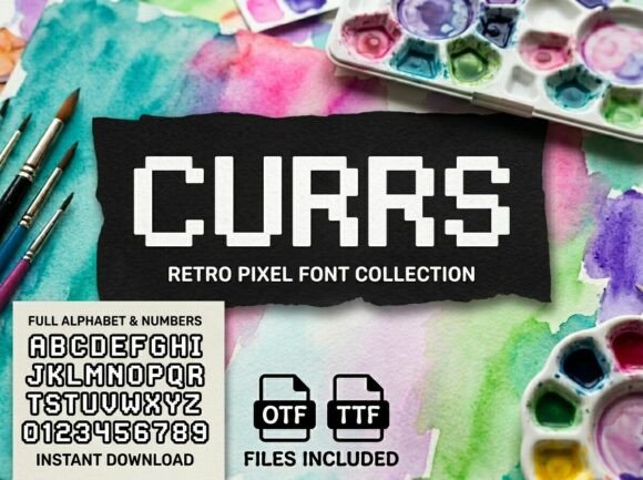 Currs: The Pixel Font for Nostalgic Design