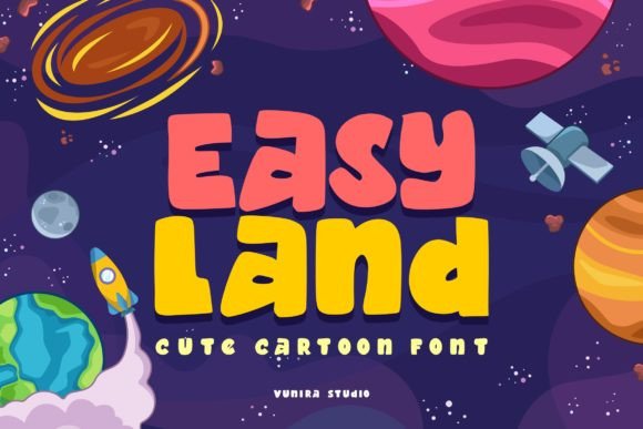 Easy Land: A Whimsical Display Font for Playful Designs