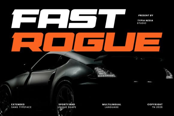 Fast Rogue: The Ultimate Racing Sport Font