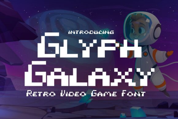 Glyph Galaxy: A Retro 8-Bit Font for Modern Design