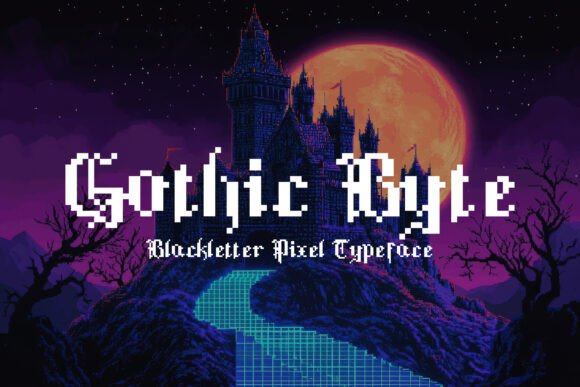 Gothic Byte: Medieval Meets Pixel Art Font