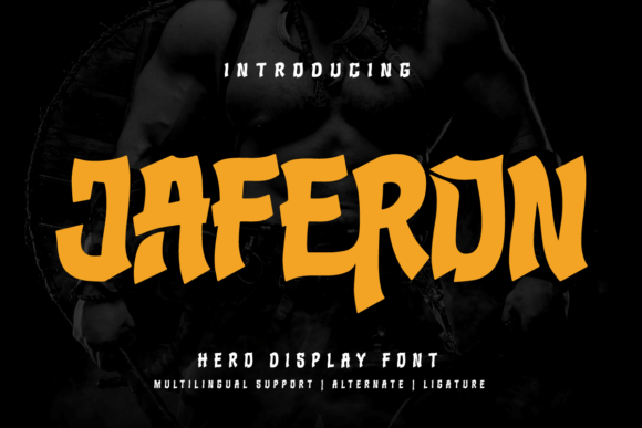 Jaferon: Bold Superhero Display Font for Impactful Design