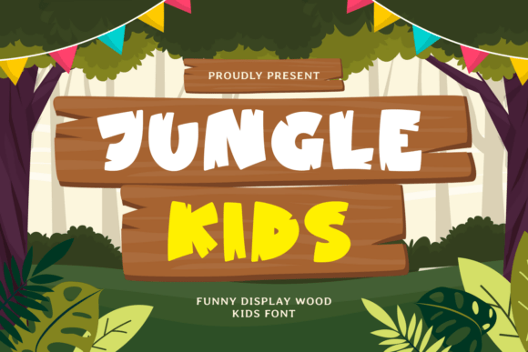 Jungle Kids: A Playful Wood-Style Font for Adventure