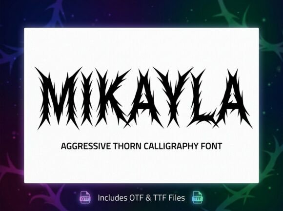 Mikayla: Command Attention with a Vampiric Calligraphy Typeface