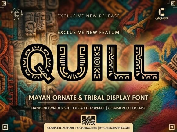 Quill: A Timeless Mayan Inspired Display Typeface