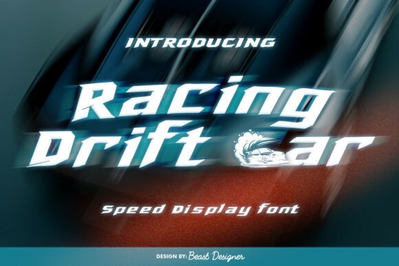 Racing Drift Car Font: Bold Design for Speed