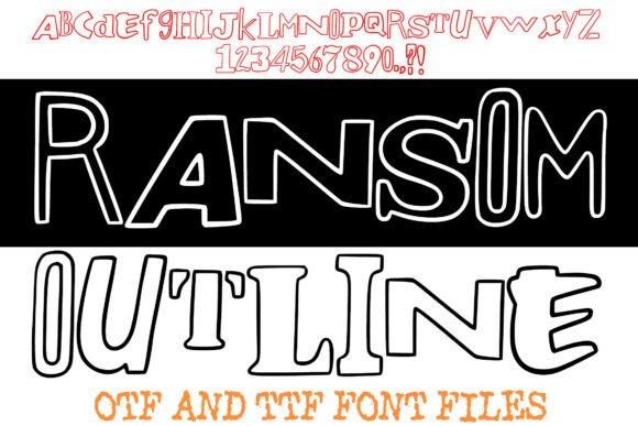 Ransom Outline Font: Unleash Bold, Chaotic Creativity