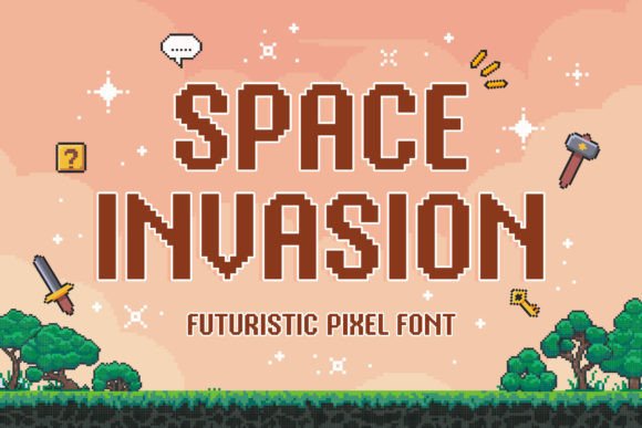 Space Invasion: A Pixel Font for Futuristic Designs