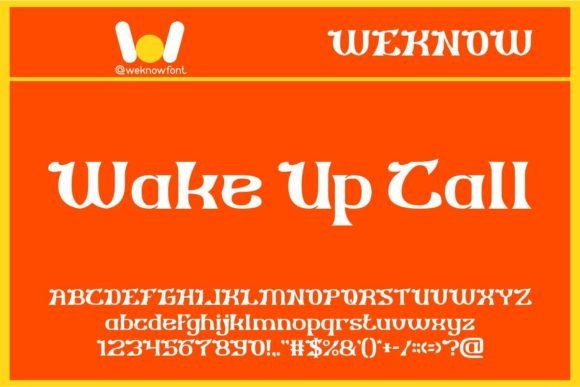 Wake Up Call: Bold Modern Gothic Font