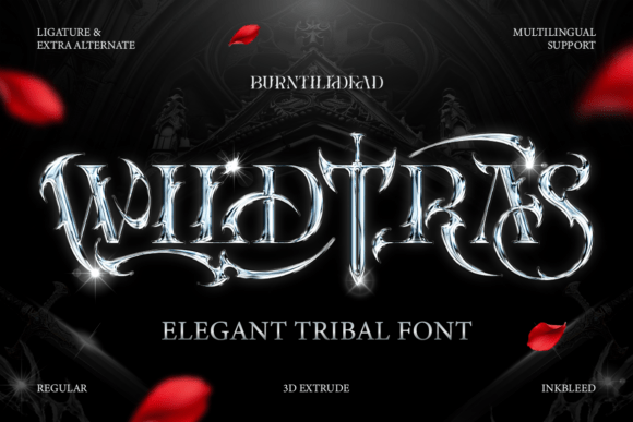 Wildtras: Bold Tribal Display Font for Dramatic Design